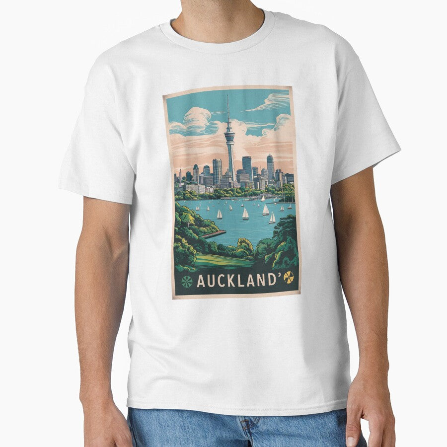 Auckland Vintage Travel Poster by TravelerRat