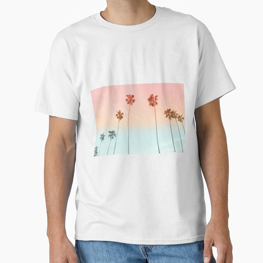 Cotton Candy Sky Palm Trees by PixDezines
