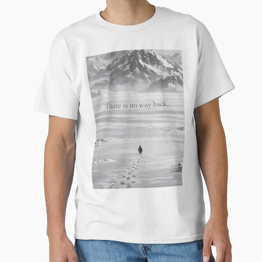 Minimalist Arctic Peak Mountain Penguin Sketch by Imad-Business