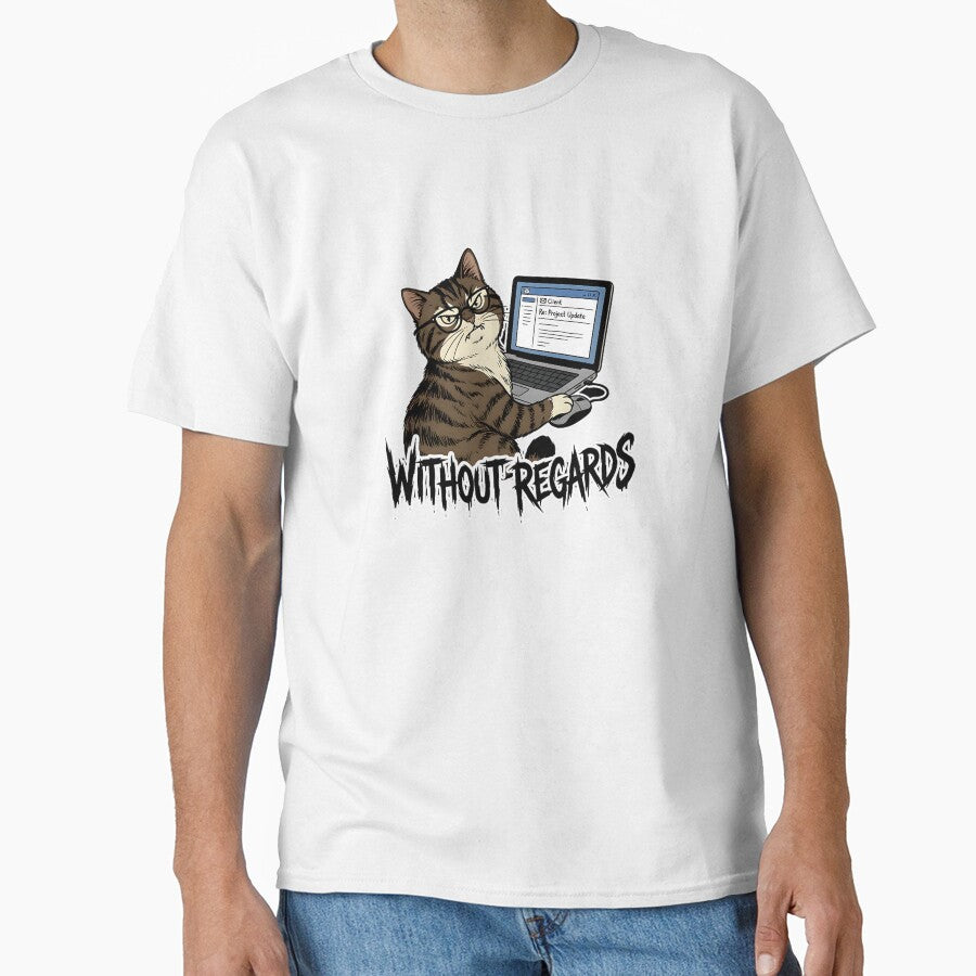 Angry Corporate Cat Answering Emails - Relatable Office Humor by thernaX