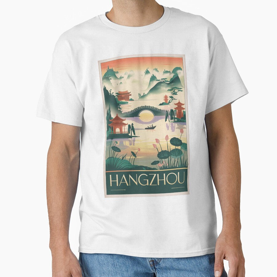 Hangzhou Vintage Travel Poster by TravelerRat