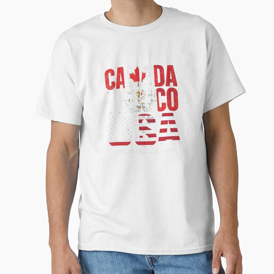 United 2026 World Cup - Canada, Mexico, USA Flags T-Shirt_83138002 by gidget-gadget