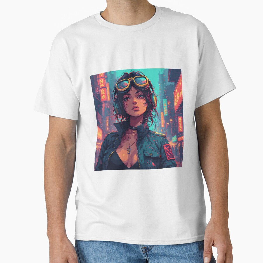 Retro Pixel Art Beautiful Girl In Cyberpunk by pexoboy