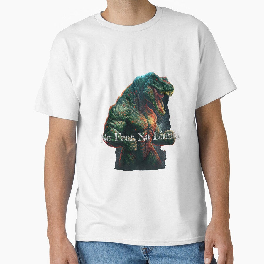 No Fear, No Limits Bodybuilding Fitness Gym Workout Exercise Merch Print Design by tengamerx