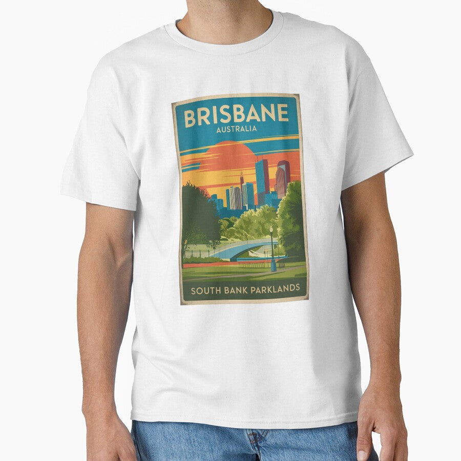 Brisbane Vintage Travel Poster by TravelerRat