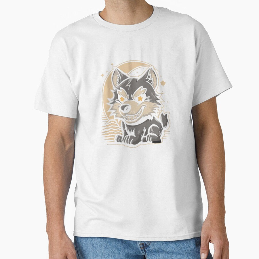 Retro Wolf Graphic - 90s Nostalgia Oversized Unisex Top by TrendTrove1