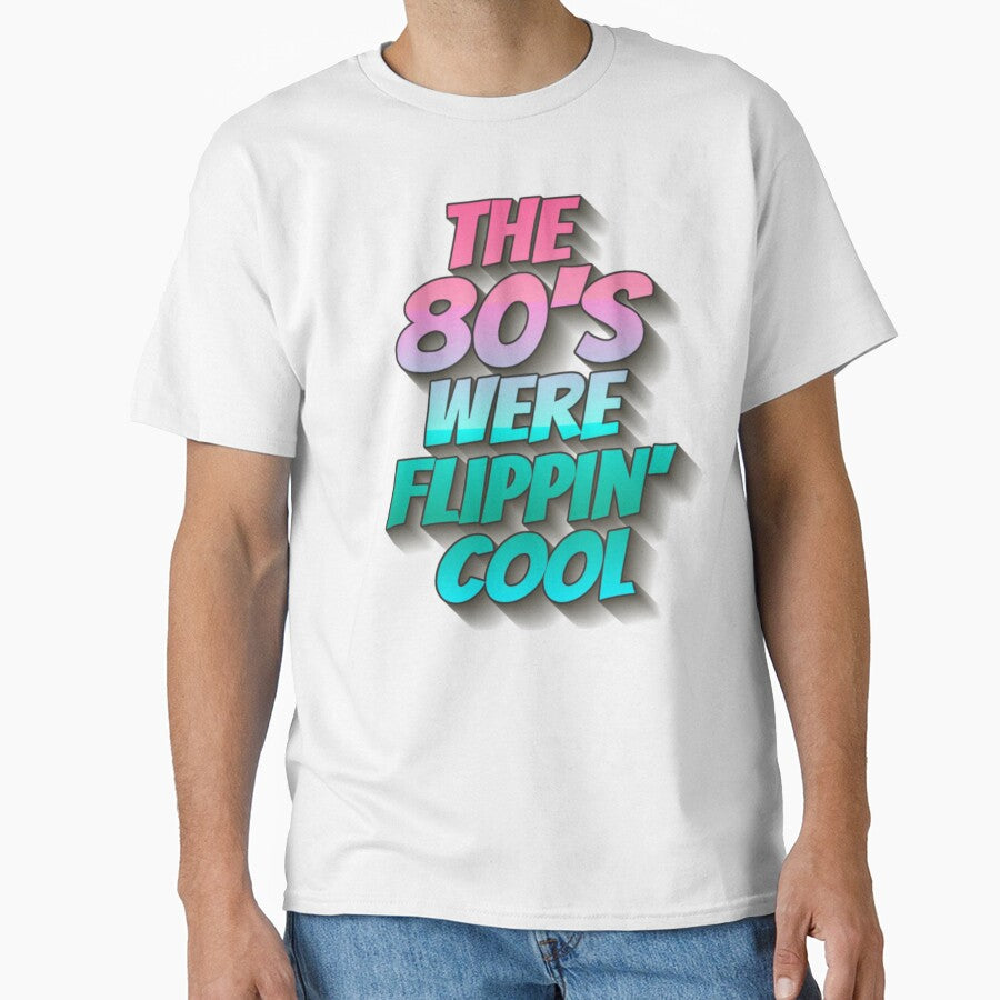 The 80's Were Flippin' Cool, Ombre Pastel Retro Style Design by TrulyEpoque
