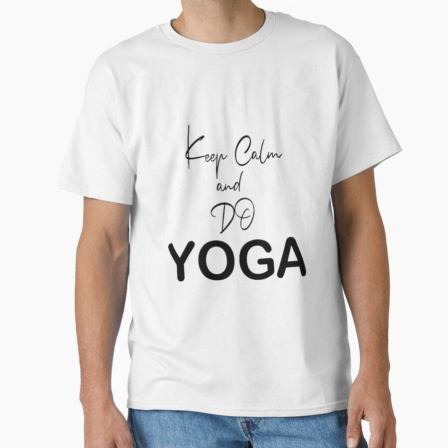 Calm yoga tshirt by Hasnat Hameed