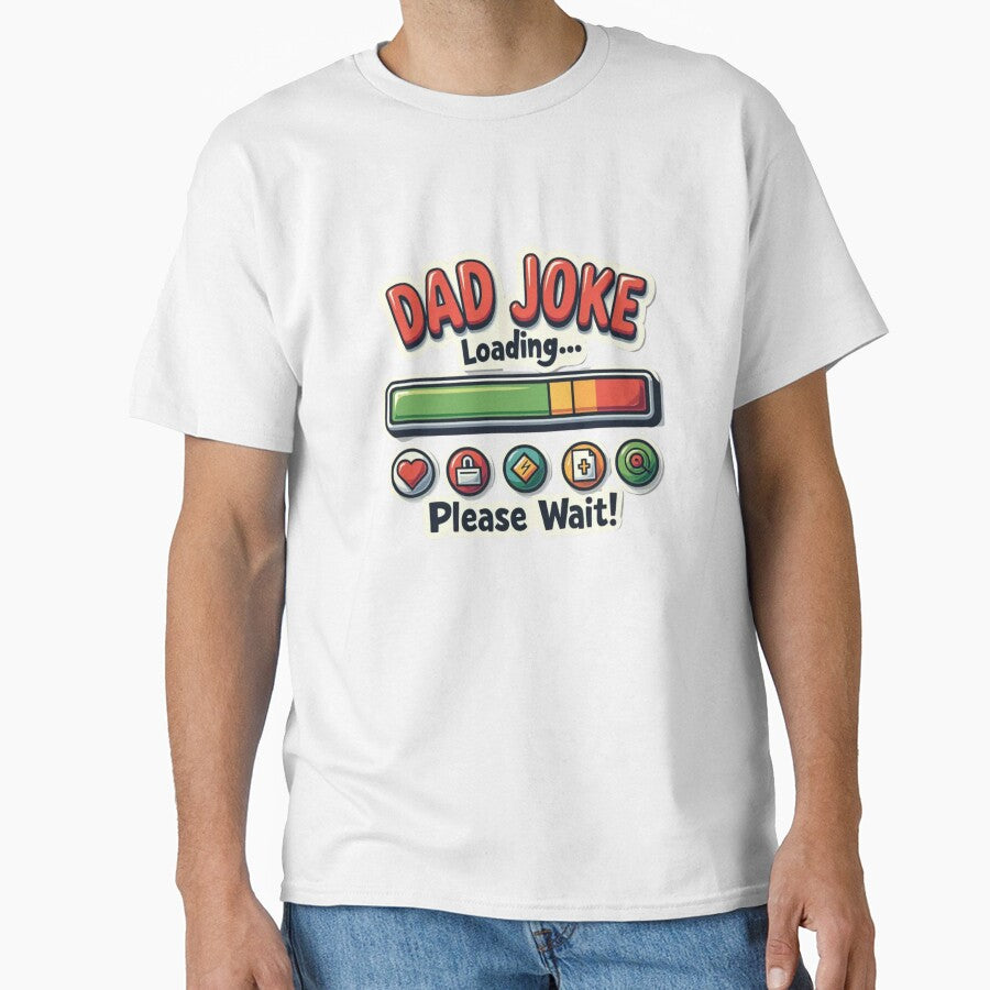 Dad Joke Loading Funny Meme Father Humor Typography by PrincessJStudio