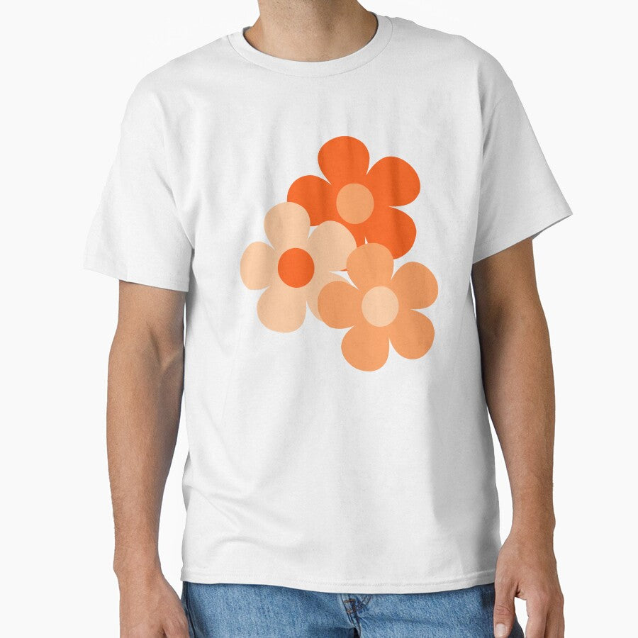 60's Flower Power Pop Flowers in Orange and Cream by MellowCat