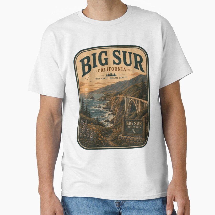 Big Sur California - Shirt, Sweatshirt, Long-Sleeve, Sticker by projectbadass
