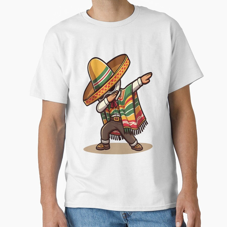 Dabbing Mexican Poncho Cinco de Mayo Boys Men by Nadeengift