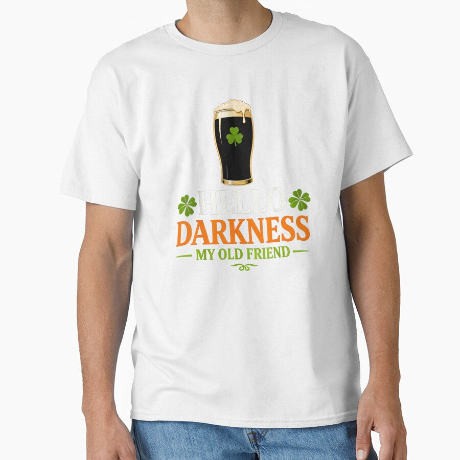 Hello Darkness My Old Friend Funny Beer St Patricks Humor by Daisy Grimes