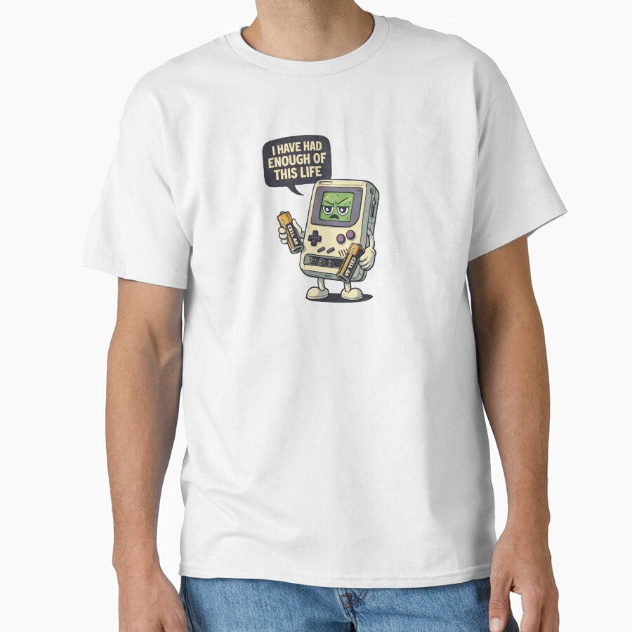 Retro Game Console Shirt, Dark Humor Gamer Gift, Existential Meme Tee, Funny Burnout Design by Aiming_for_Atlas