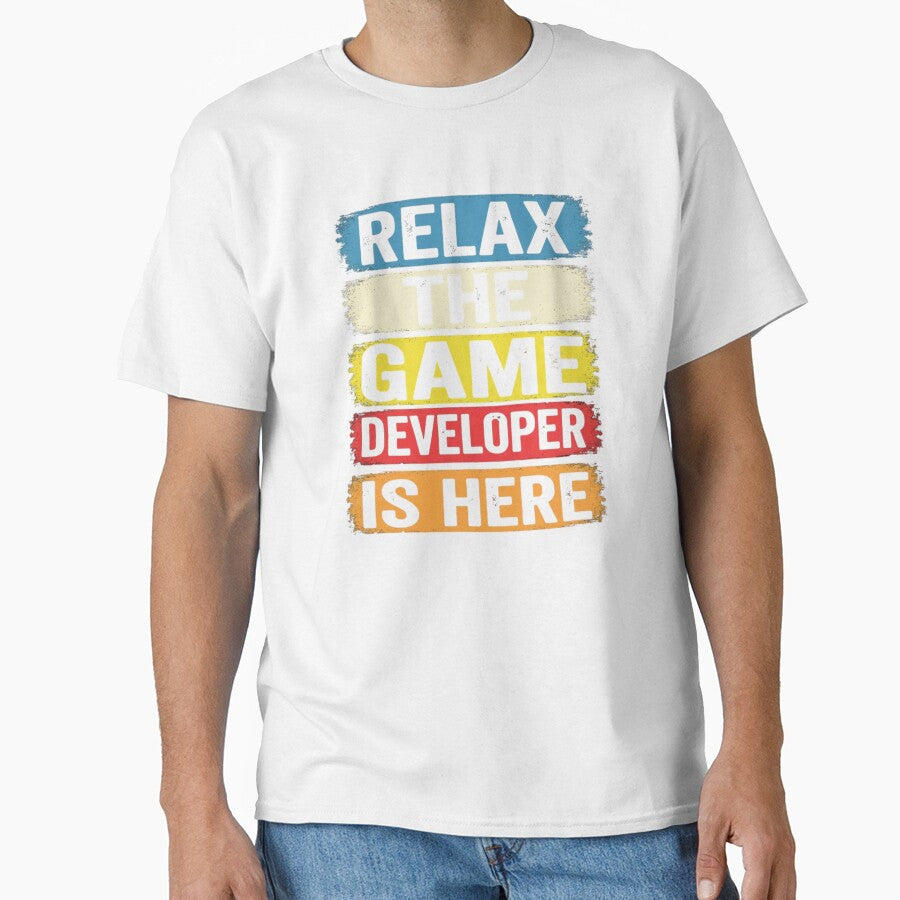 Relax The Game Developer Is Here Funny Office by Gogetgiggles