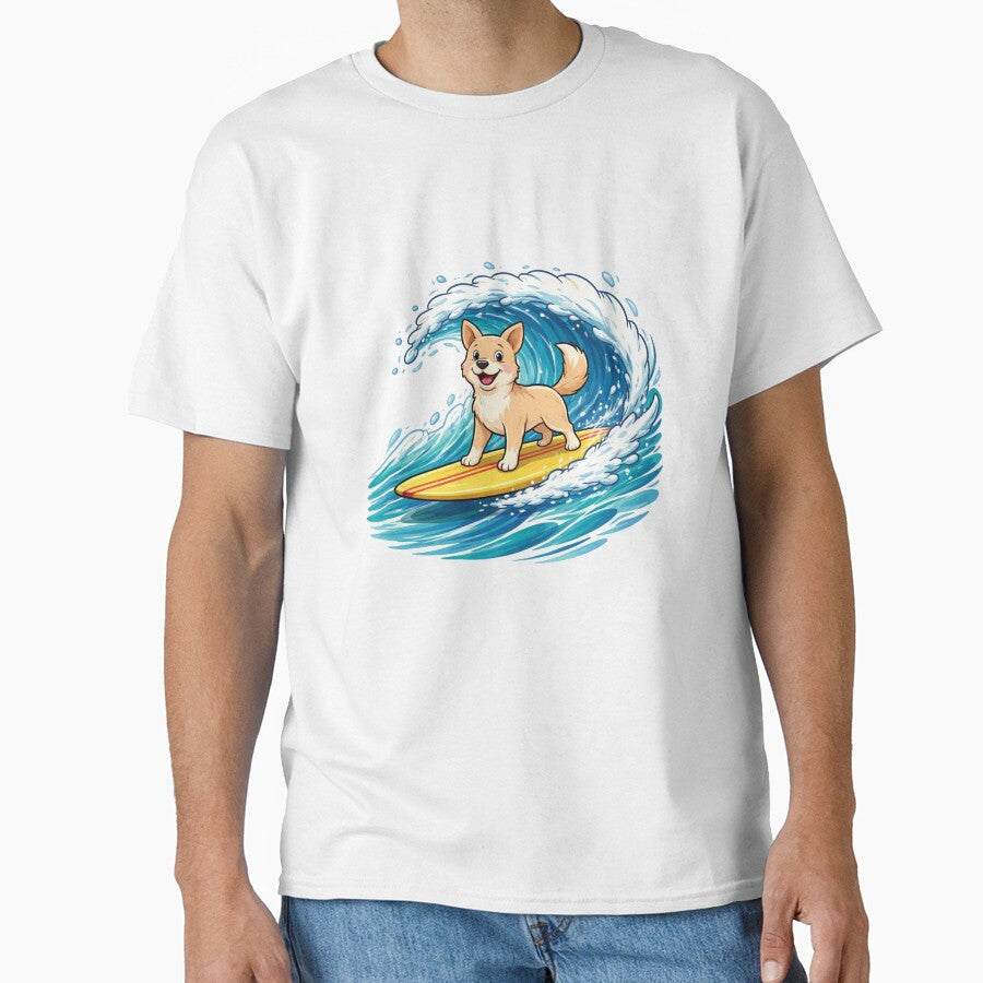 Dog on surfboard Surfing Wave by SOUFIANE1991