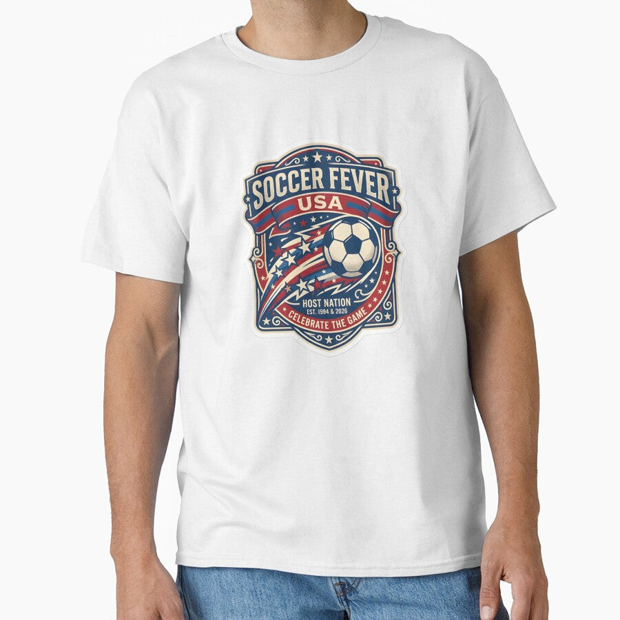 Soccer Fever USA 2026 World Cup Vintage Host Nation Football Emblem by Greemo03