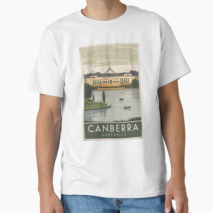 Canberra Vintage Travel Poster by TravelerRat