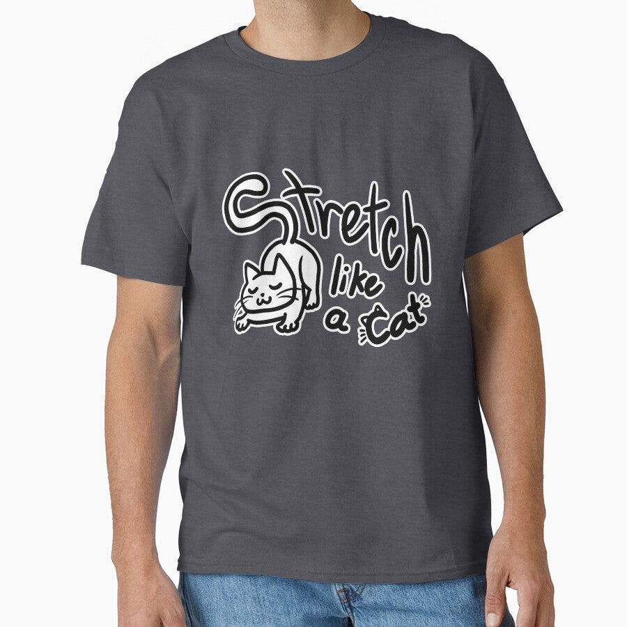 Stretch like a Cat simple black and white color by VilanCat