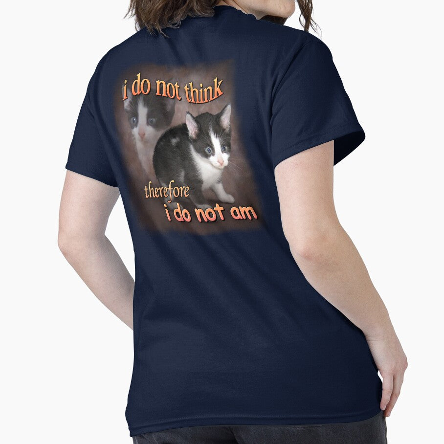I do not think therefore I do not am - cat meme portrait by snazzyseagull