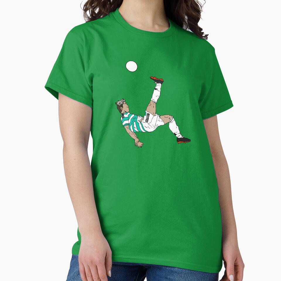 Daizen Maeda Bicycle Kick Goal – Celtic FC T-Shirt by Melty Shirts