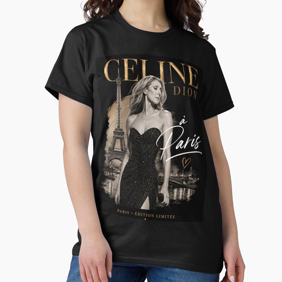 Celine Dion in Paris – Limited Edition | Premium Black and Gold by JcAbstractArt