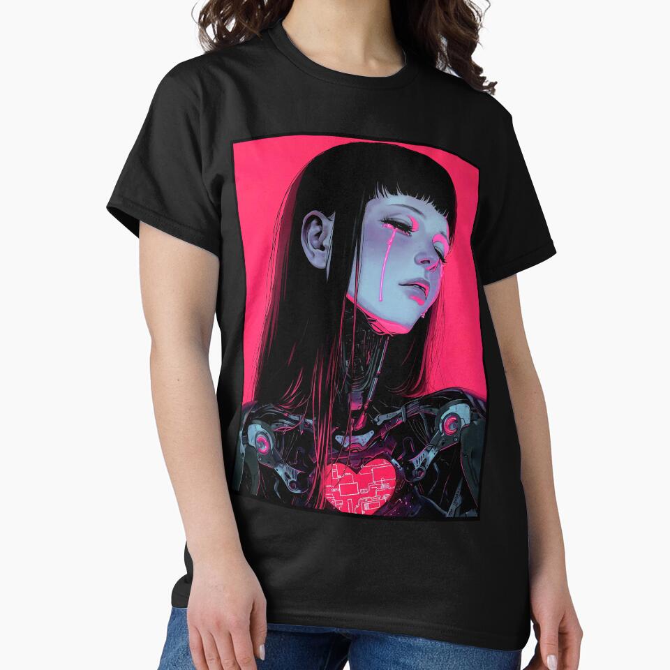 Vaporwave Cyborg Heart Girl by ShurikenStar