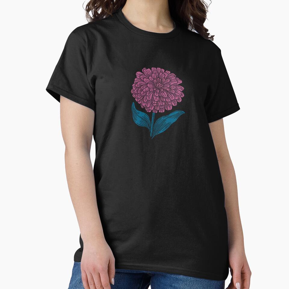 Single Dark Pink Flower by HappyLifeCreate