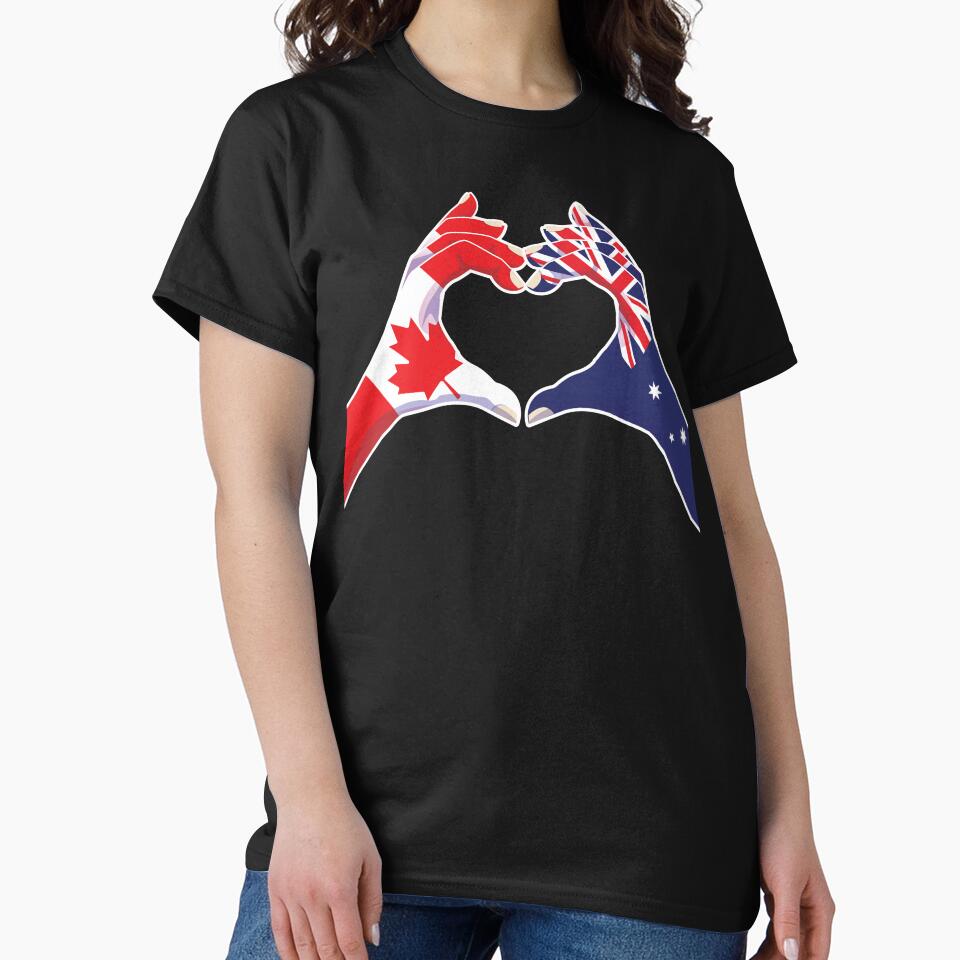 Australian Australia Canadian Canada Love Heart Peace by FlagX