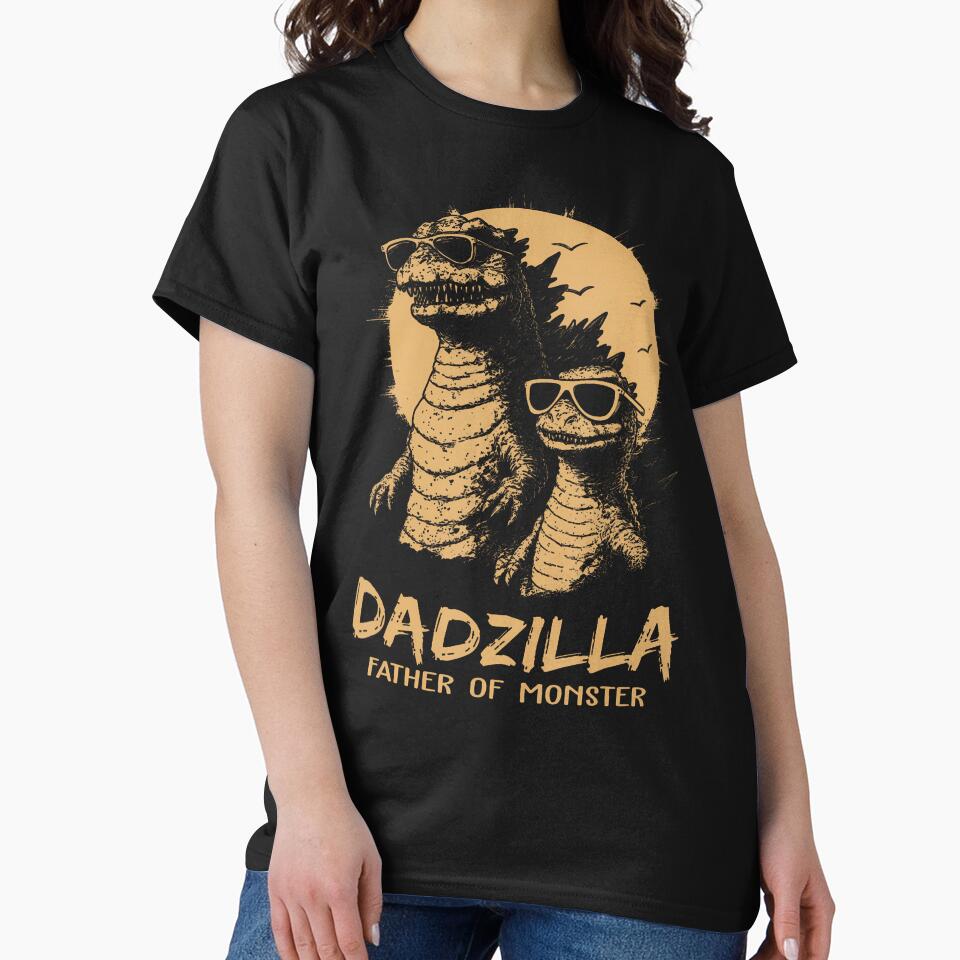 Dadzilla Father Of Monsters Fathers Day Funny Dad by Fereskabilon
