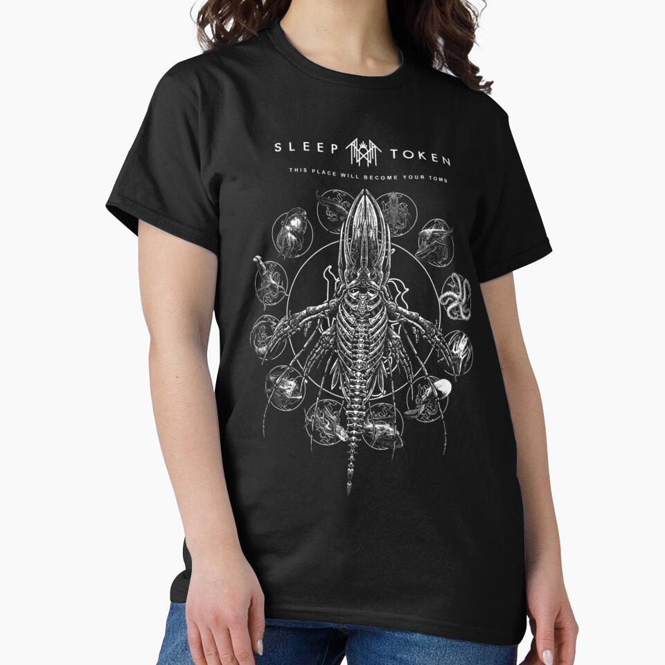 Sleep Token Remains Navy Long Sleeve Tee by Ophtizu