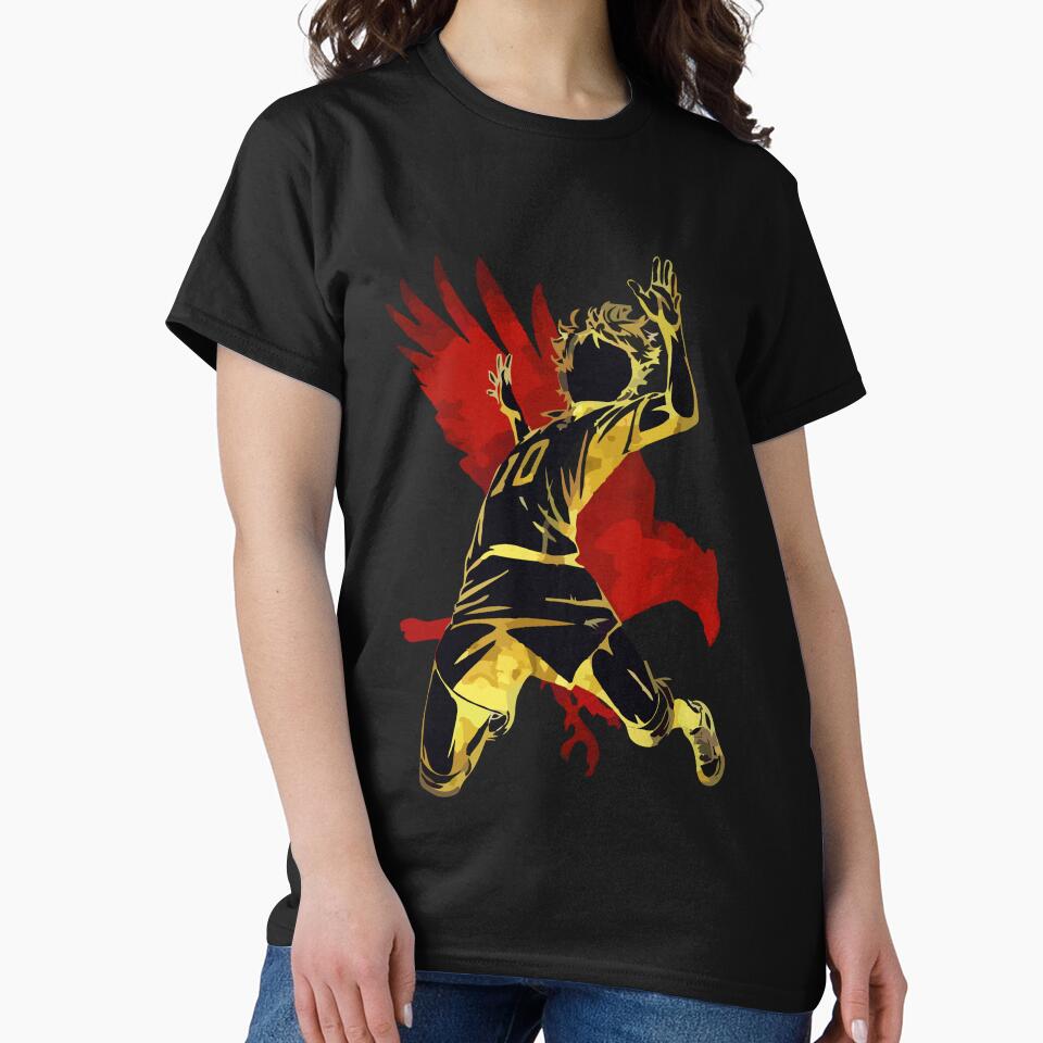 Hinata Rising Crow – Minimalist Haikyuu Volleyball Power Art by T-Chou