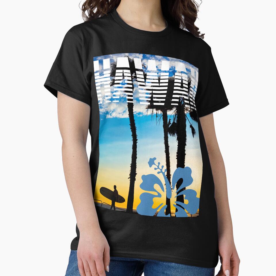 VINTAGE HAWAII SURFING LABEL by starfishstuff