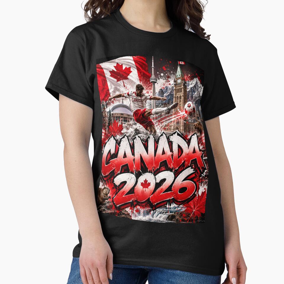 World Cup 2026 Canada themed Soccer Merch | Football Fan Gear |Canada Sports Apparel Tee|  |Soccer worldcup Championship Soccer World ver 11 by CosmicNook1