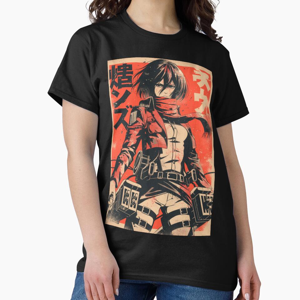 Mikasa Vintage Grunge Orange by AnimeArsenalPrints