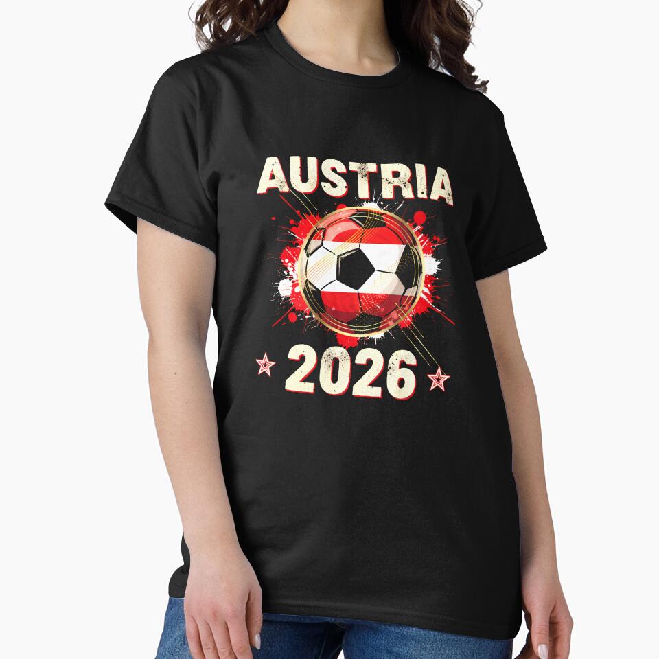 World Cup 2026 Austria Soccer Ball North America - Austrian Fan Gift T-Shirt_85028223 by RKdrawings