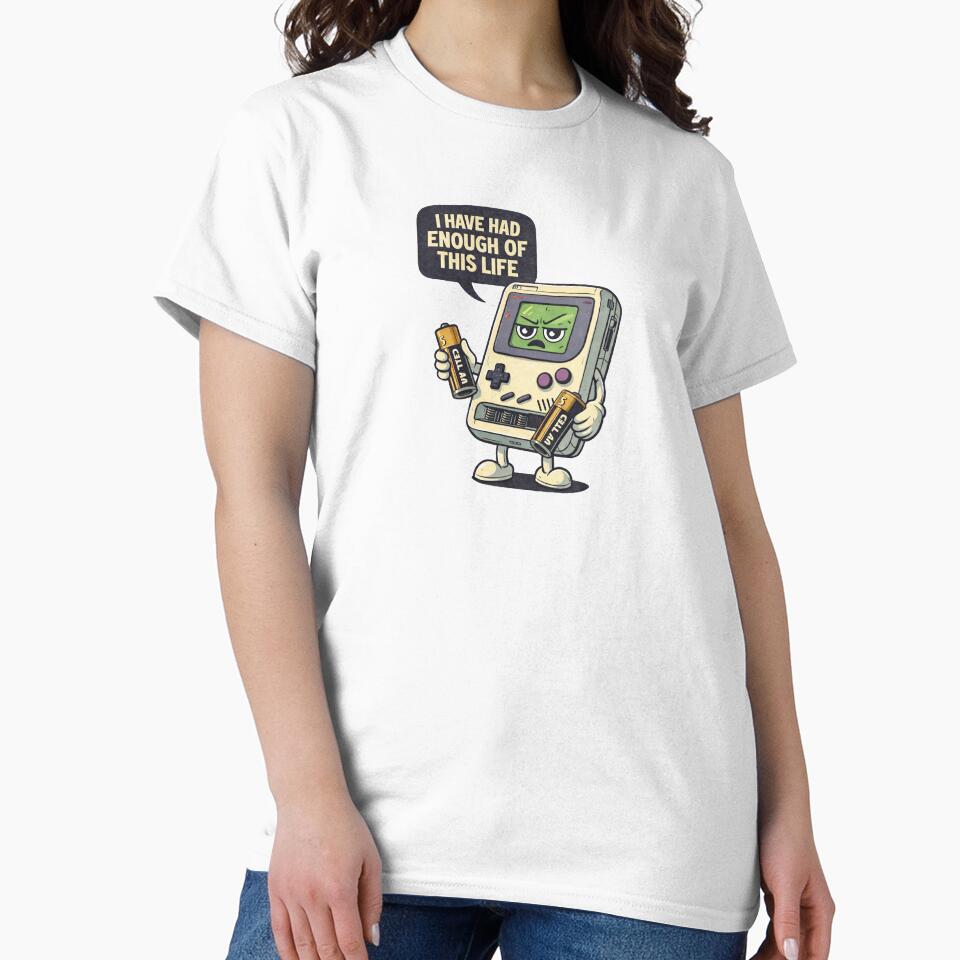 Retro Game Console Shirt, Dark Humor Gamer Gift, Existential Meme Tee, Funny Burnout Design by Aiming_for_Atlas