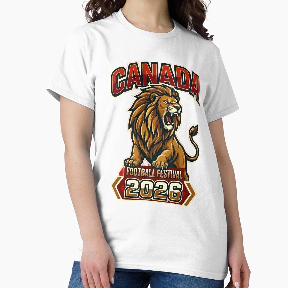 Canada 2026 Football Festival Lion Mascot by laughingshirts