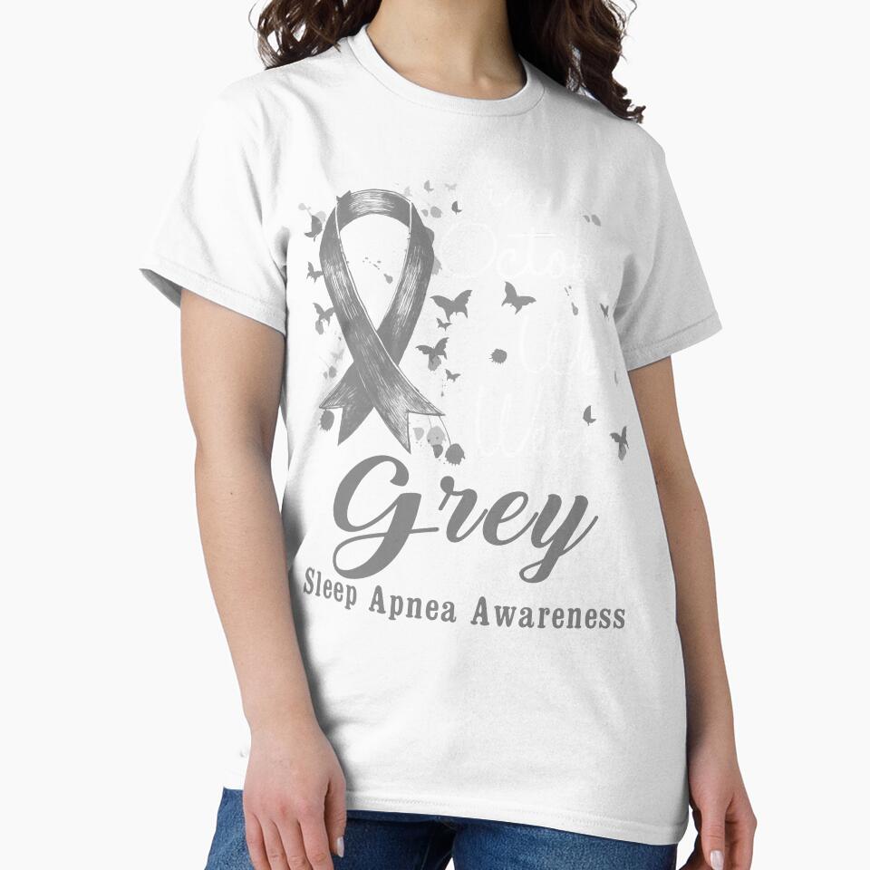In October We Wear Grey Ribbon Sleep Apnea Awareness by largellie