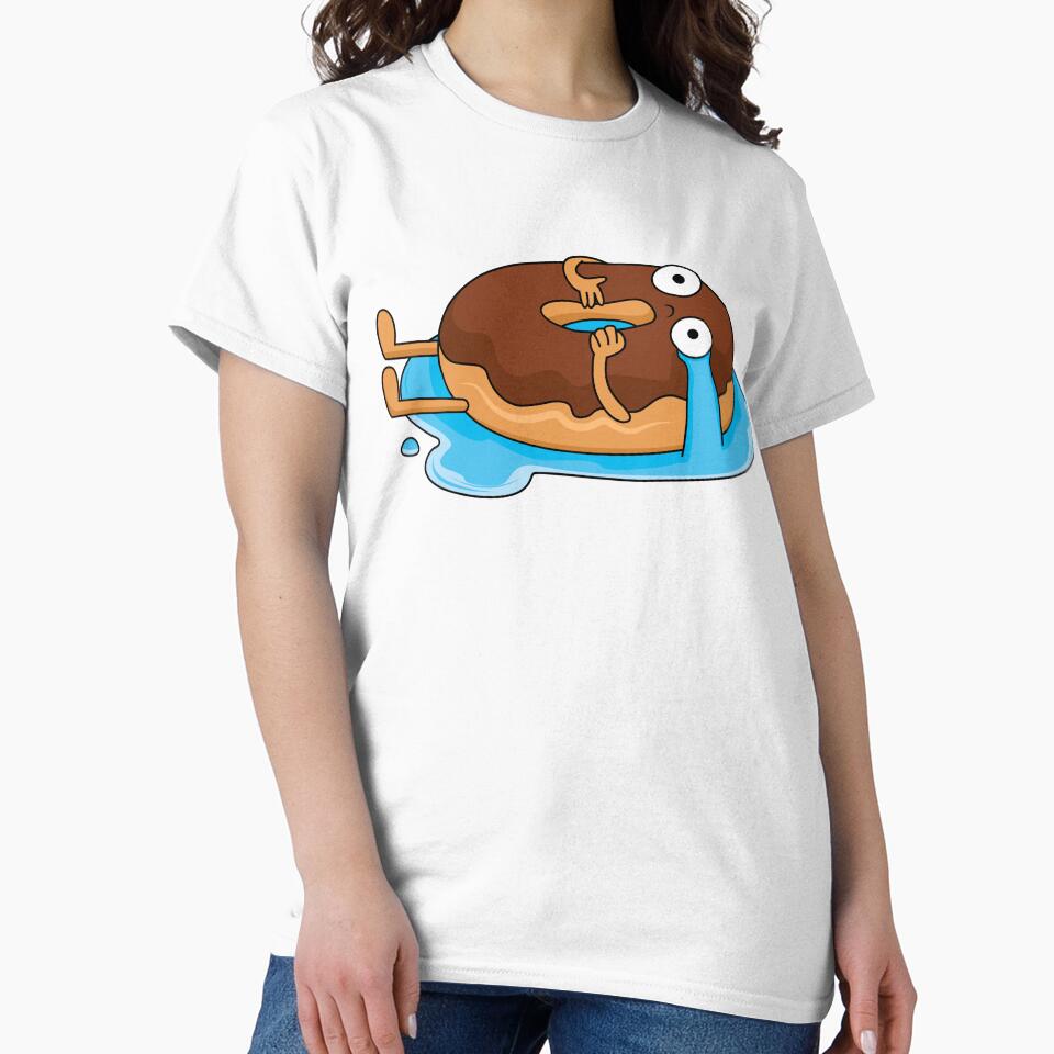 Crying Donut Chocolate Humor Kawaii Crying Donut Funny Food Gift by CLC54