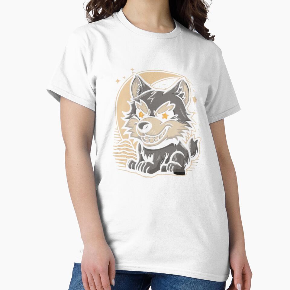 Retro Wolf Graphic - 90s Nostalgia Oversized Unisex Top by TrendTrove1