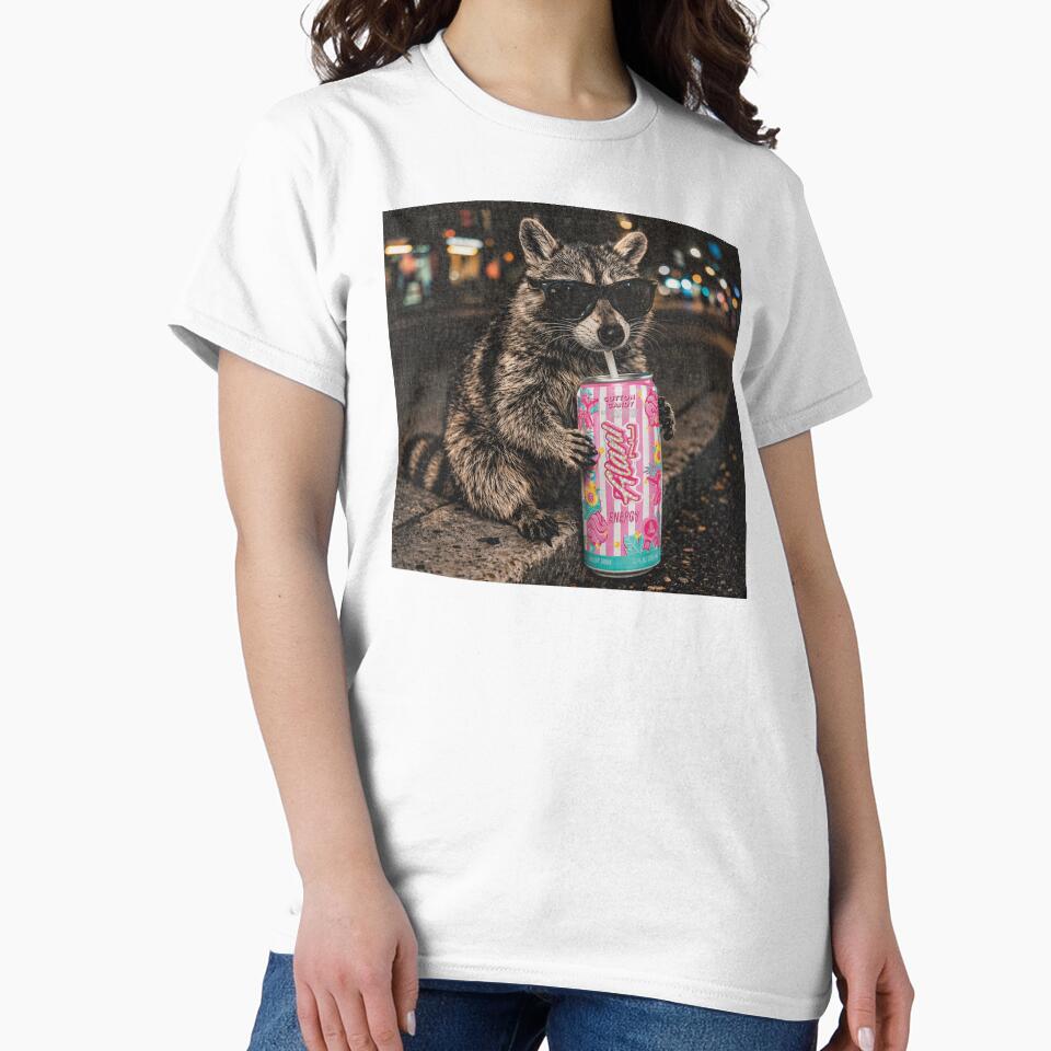 Funny Raccoon Cotton Candy Drink Graphic by SanipepaVase