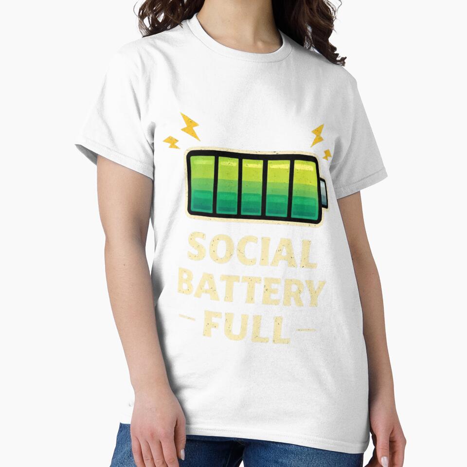 Social Battery Full Funny Extrovert Humor Design by Tropivaro