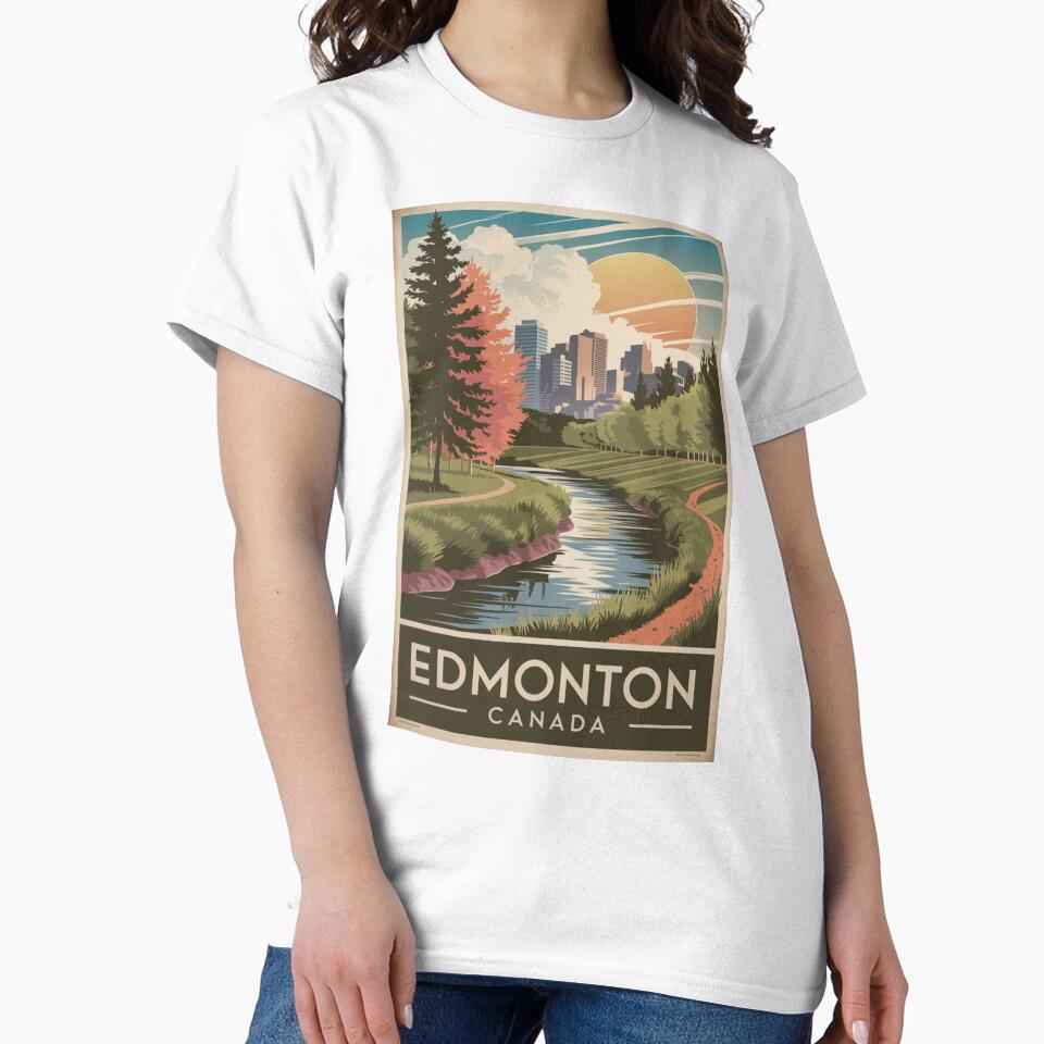 Edmonton Vintage Travel Poster by TravelerRat