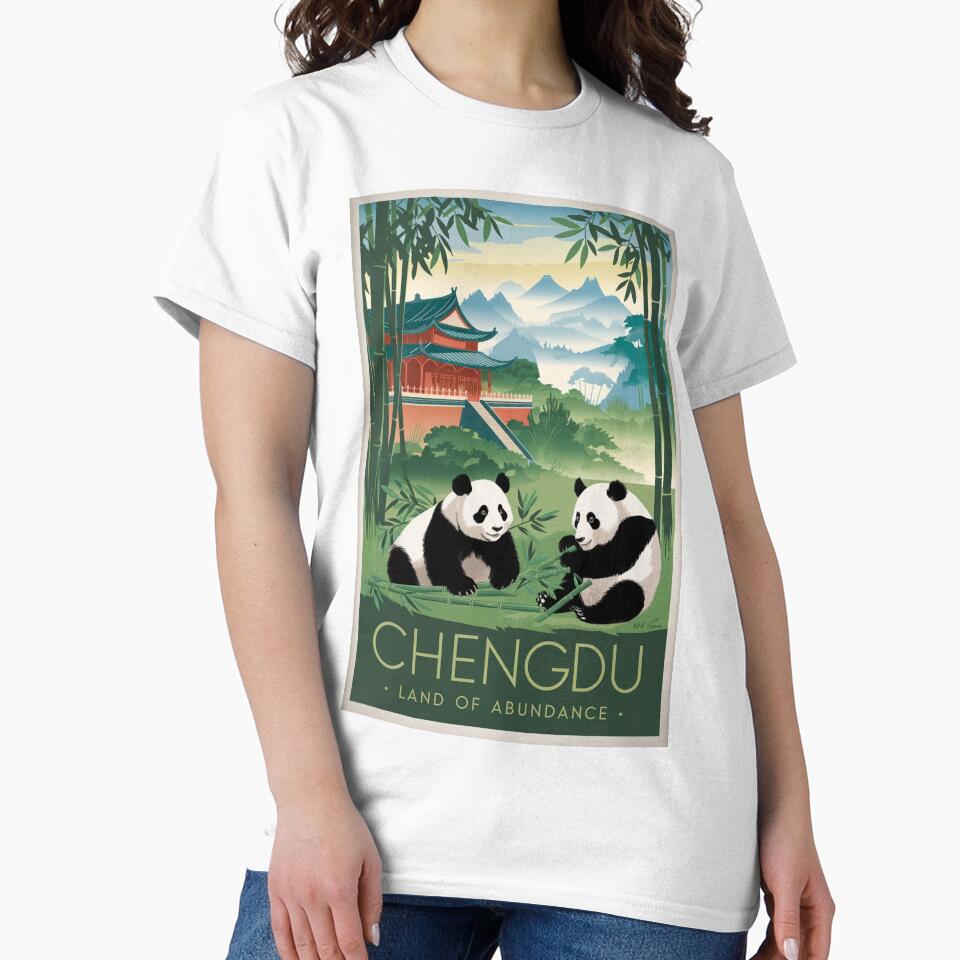 Chengdu Vintage Travel Poster by TravelerRat