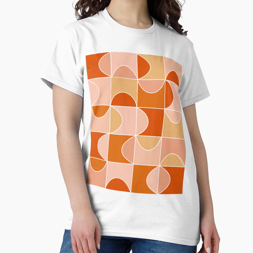 Orange Mid-Century Modern Pattern by WildeandCo