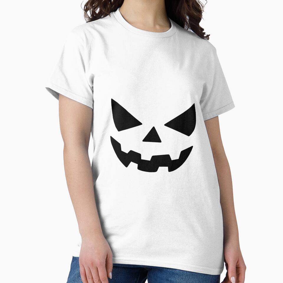 Pumpkin Face Spooky Jack O Lantern Halloween Kids Adults by ElaineOSantamar