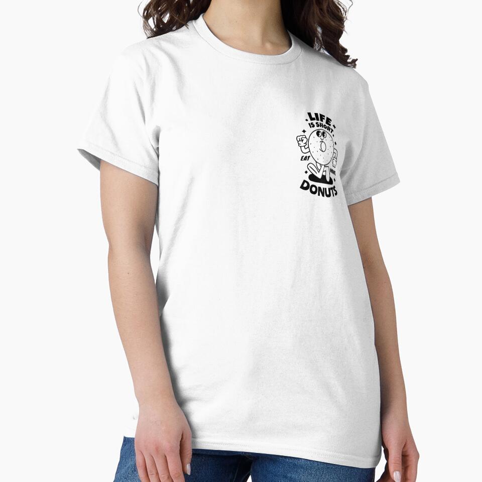 Life Is Short Eat More Donuts Retro Design by -DEEWOLF-