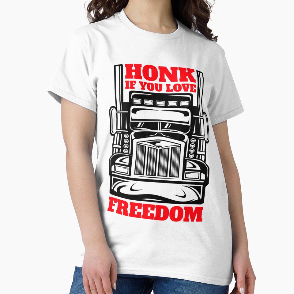 Honk If You Love Freedom Convoy 2022 Long Sleeve by JacksonKen