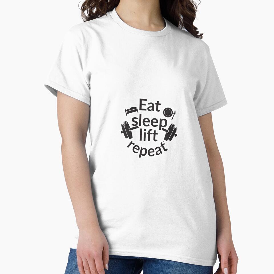 Eat Sleep Lift Repeat Gym Sticker Fitness Routine Workout Lifestyle by ArmoniaJustin